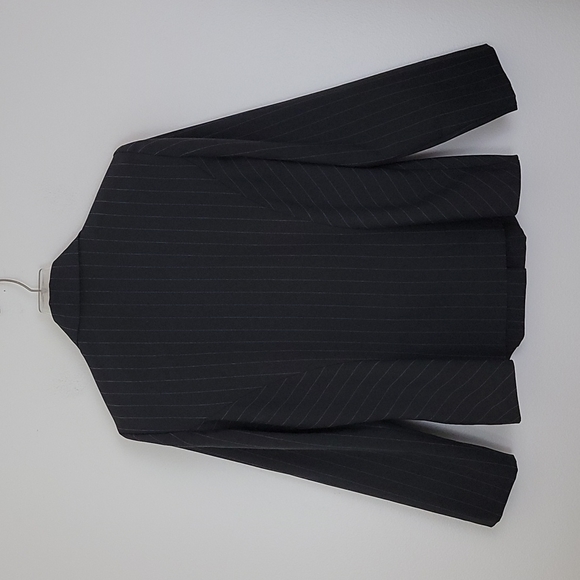Suits Us Black W/ Purple Pinstripes Pantsuit 10 - Picture 9 of 10